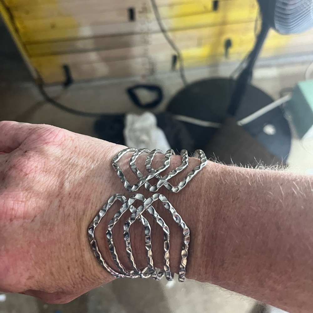 Silver Geometric Bracelet